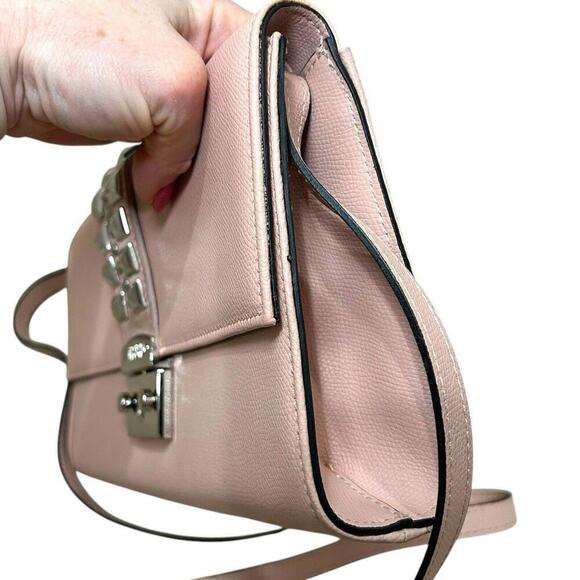 Valentino Cocotte Rose Pink Leather Silver Rockstud Envelope Shoulder Bag $895 - Picture 5 of 16